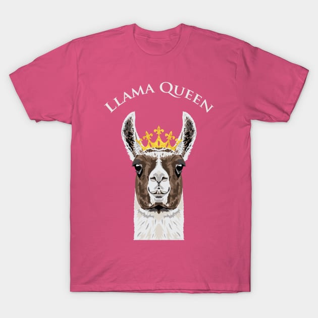 Llama Queen T-Shirt by GeoCreate